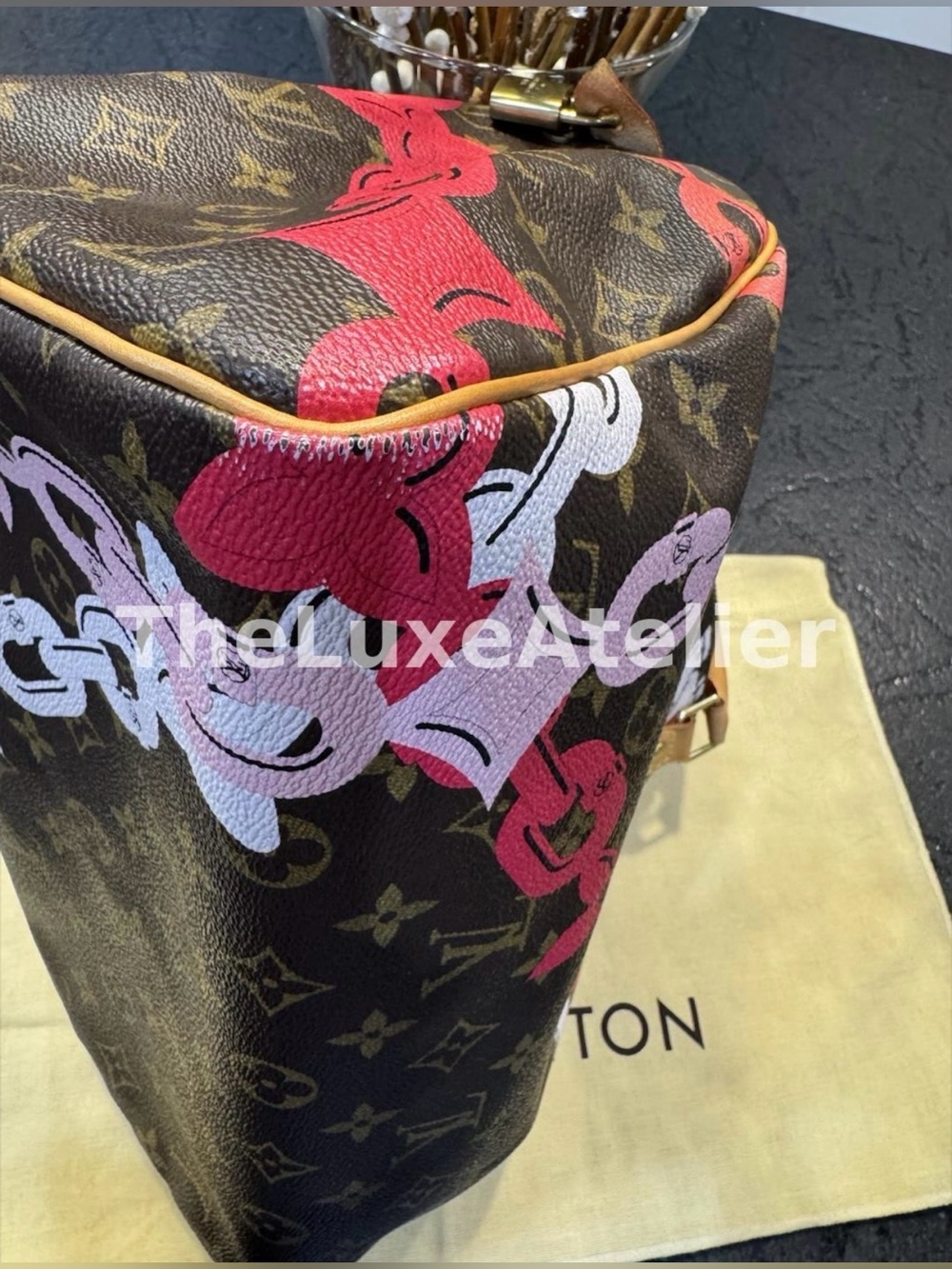 ✨ Louis Vuitton Monogram Bay Speedy 30 Rose Ballerine Poppy – Limited Edition ✨ - Picture 12 of 16
